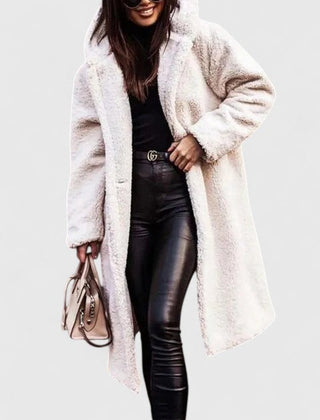 Madison Women's Jacket Oversized Long Teddy Fleece Winter Coat - Nora & Rose Maine, view 2