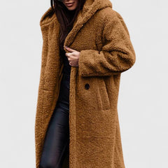 Madison Women's Jacket Oversized Long Teddy Fleece Winter Coat - Nora & Rose Maine, view 9