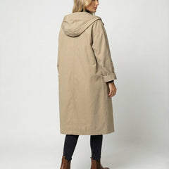Olivia Women's Long Waterproof Hooded Trench Coat - Nora & Rose Maine, view 3