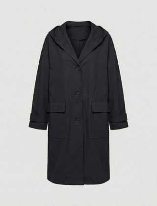 Olivia Women's Long Waterproof Hooded Trench Coat - Nora & Rose Maine, view 4