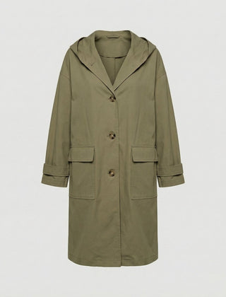 Olivia Women's Long Waterproof Hooded Trench Coat - Nora & Rose Maine, view 5