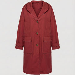 Olivia Women's Long Waterproof Hooded Trench Coat - Nora & Rose Maine, view 6