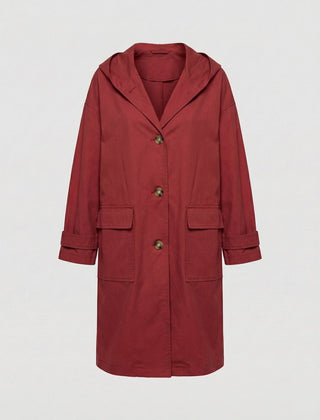 Olivia Women's Long Waterproof Hooded Trench Coat - Nora & Rose Maine, view 6