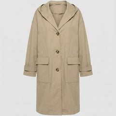 Olivia Women's Long Waterproof Hooded Trench Coat - Nora & Rose Maine, view 7