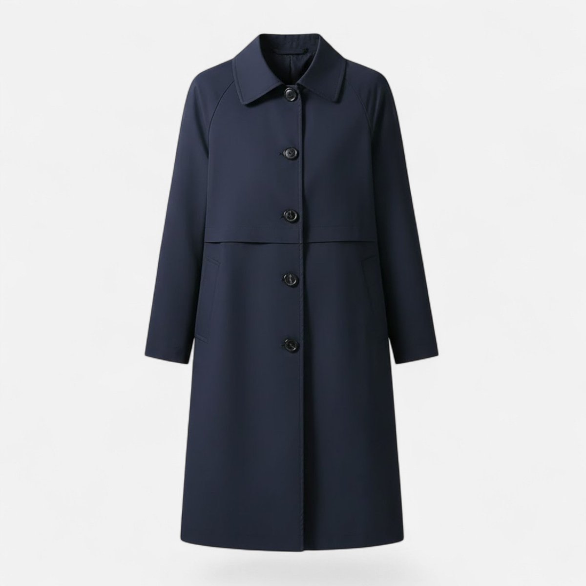 Mia Women's Mid-Length Soft-Knit Double-Breasted Trench Coat - Nora & Rose Maine, view 4