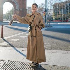 Evelyn Women's Oversized Double-Breasted Long Trench Coat - Nora & Rose Maine, view 4