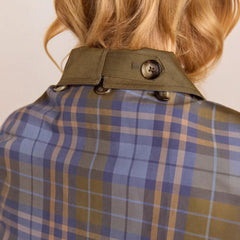 Eleanor Women's Oversized Double-Breasted Plaid-Lined Trench Coat - Nora & Rose Maine, view 4