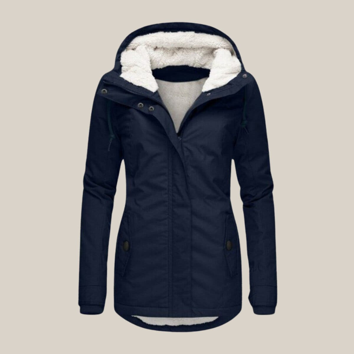 Harper Women's Sherpa-Lined Hooded Quilted Jacket Fleece Winter Coat - Nora & Rose Maine