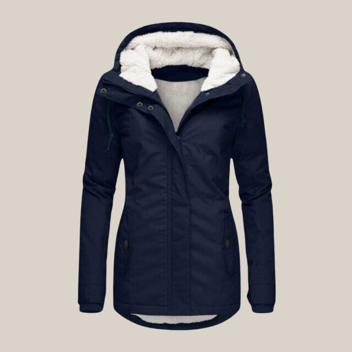 Harper Women's Sherpa-Lined Hooded Quilted Jacket Fleece Winter Coat - Nora & Rose Maine
