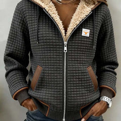 Penelope Women's Sherpa-Lined Quilted Jacket Full-Zip Hooded Fleece - Nora & Rose Maine