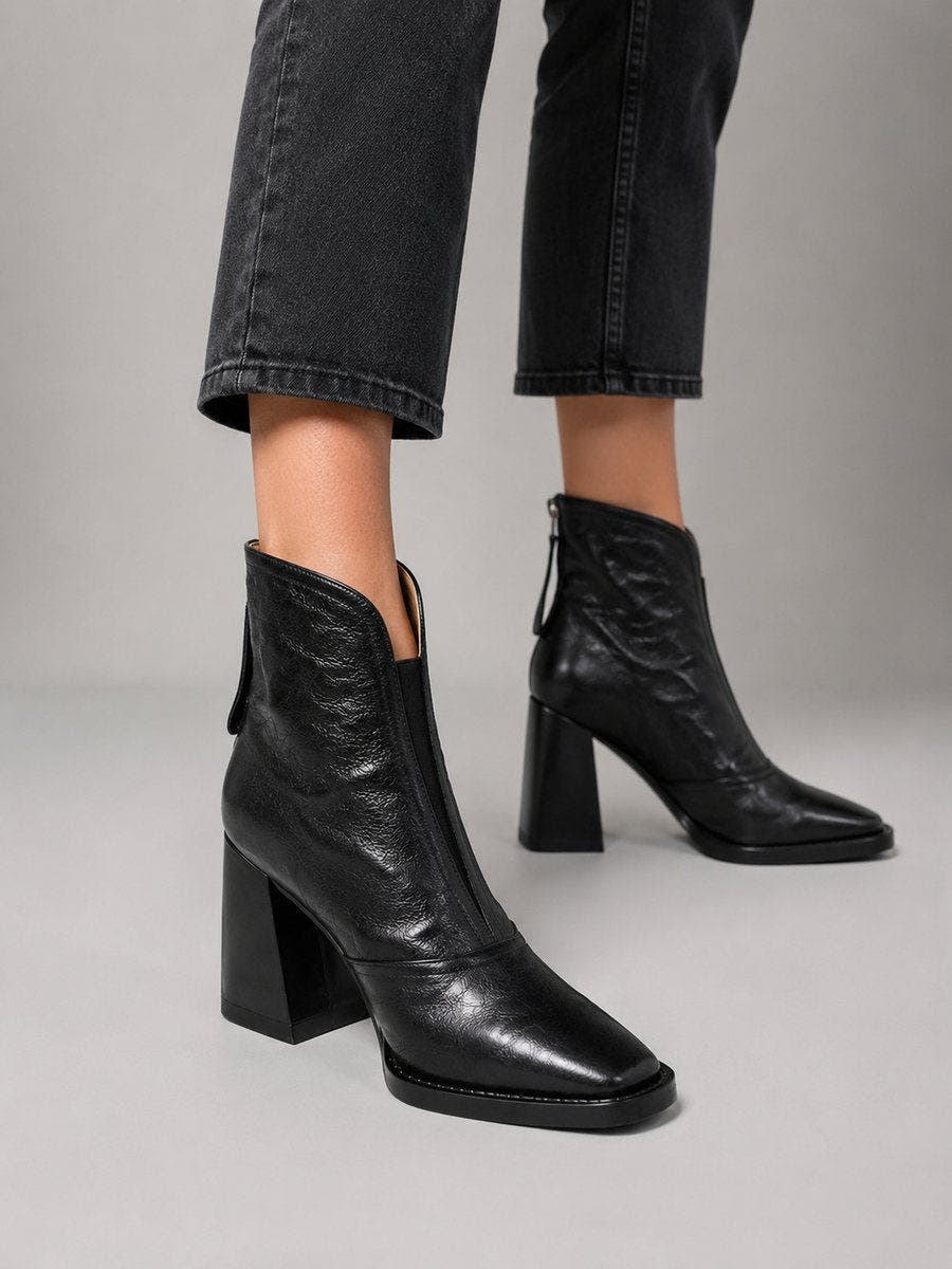 Grace Women's Square-Toe Block-Heel Soft-Touch Ankle Boots - Nora & Rose Maine, view 3