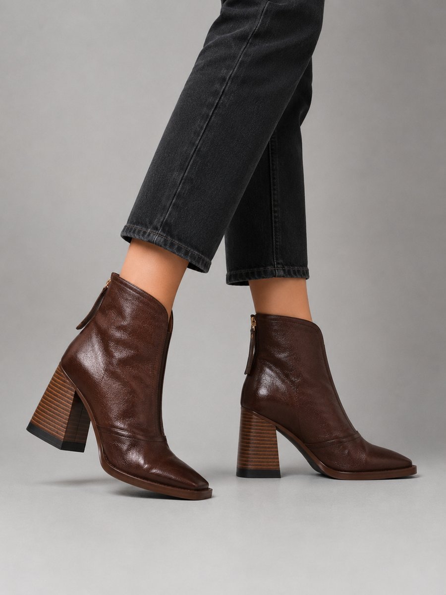 Grace Women's Square-Toe Block-Heel Soft-Touch Ankle Boots - Nora & Rose Maine, view 4