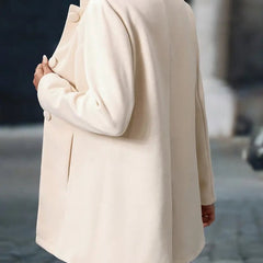 Layla Women's Stand-Collar Button-Front Longline Blazer Coat - Nora & Rose Maine, view 10