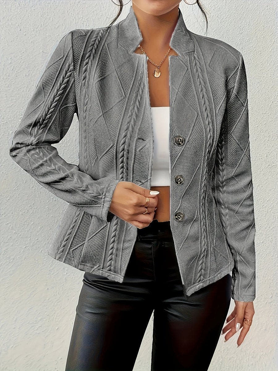 Isabella Women's Textured Cable-Knit Open-Front Quilted Jacket - Nora & Rose Maine
