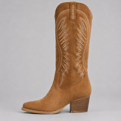 Isabella Women's Western Embroidered Soft-Touch Knee-High Ankle Boots - Nora & Rose Maine, view 4