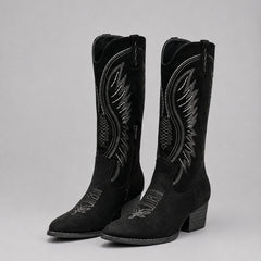 Isabella Women's Western Embroidered Soft-Touch Knee-High Ankle Boots - Nora & Rose Maine, view 5