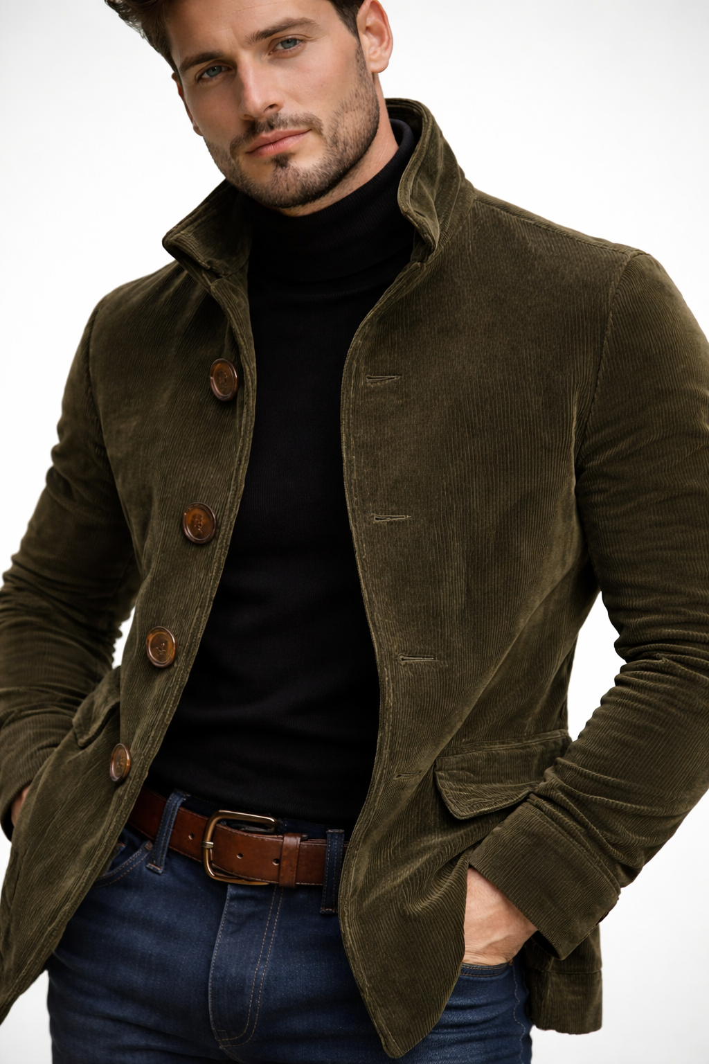 Corwin | Corduroy High-Collar Jacket