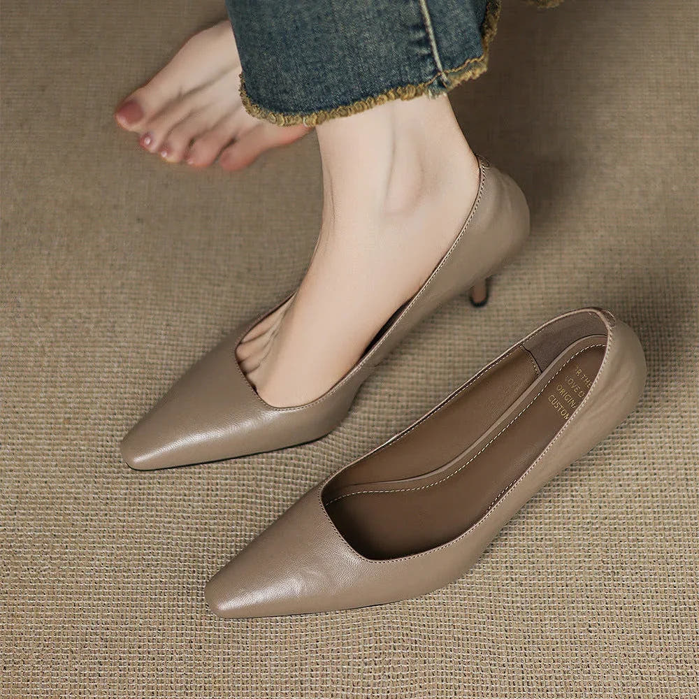 Zala | Genuine Leather Heels